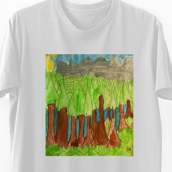 Forest - Organic Vegan T-Shirt Unisex Λευκό XXS