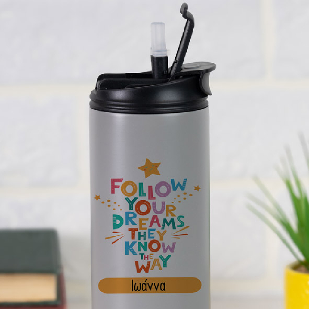 Follow your Dreams - Sports Gym Θερμός 600 ml