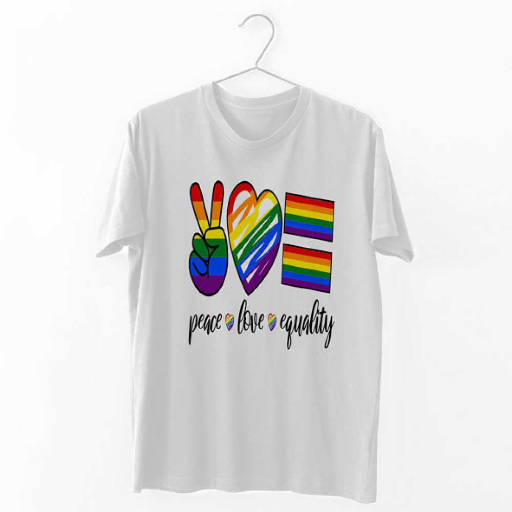 Peace Love Equality -  Organic Vegan T-Shirt Unisex