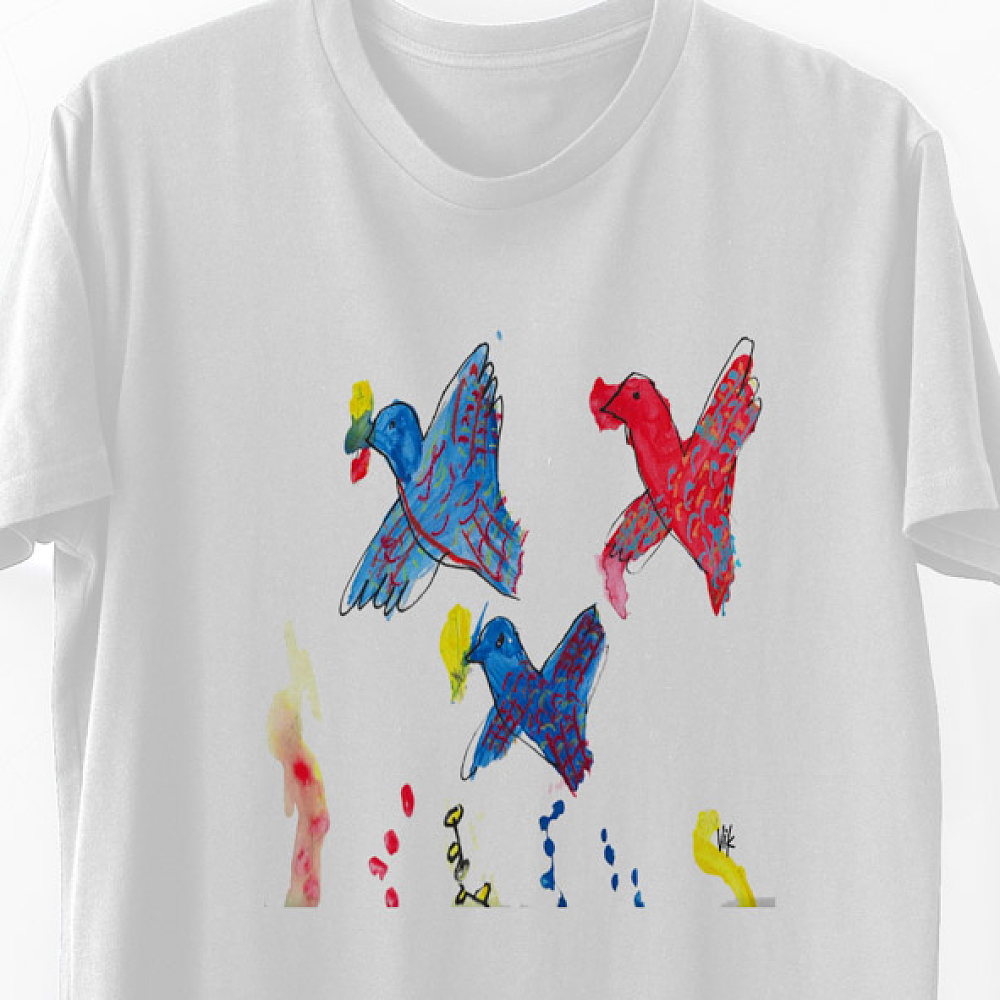 Flying Birds- Organic Vegan T-Shirt Unisex