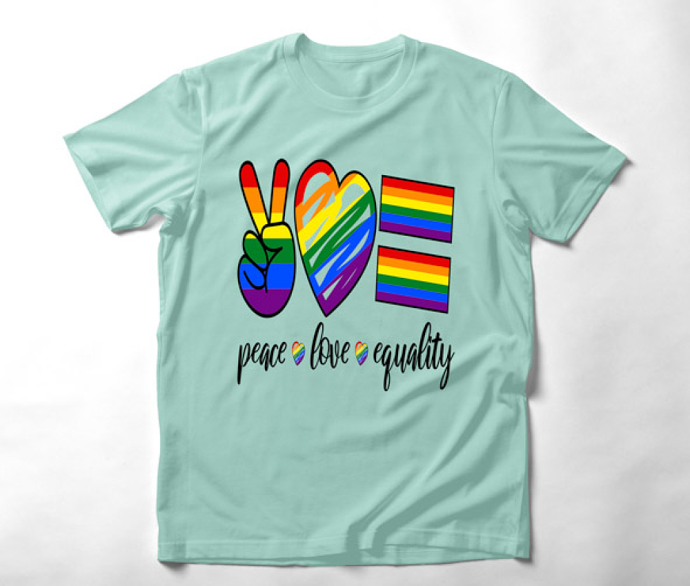 Peace Love Equality -  Organic Vegan T-Shirt Unisex