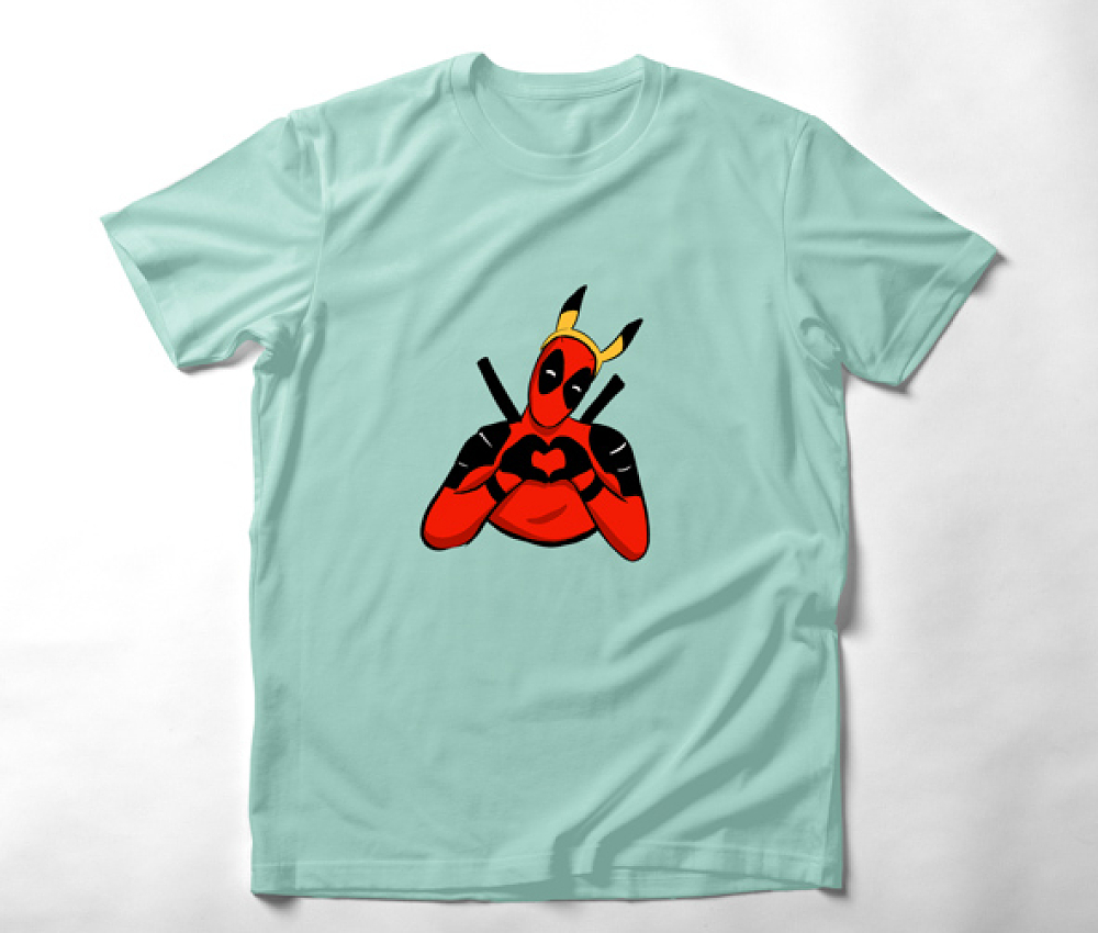 Pikachu Deadpool - Organic Vegan T-Shirt Unisex