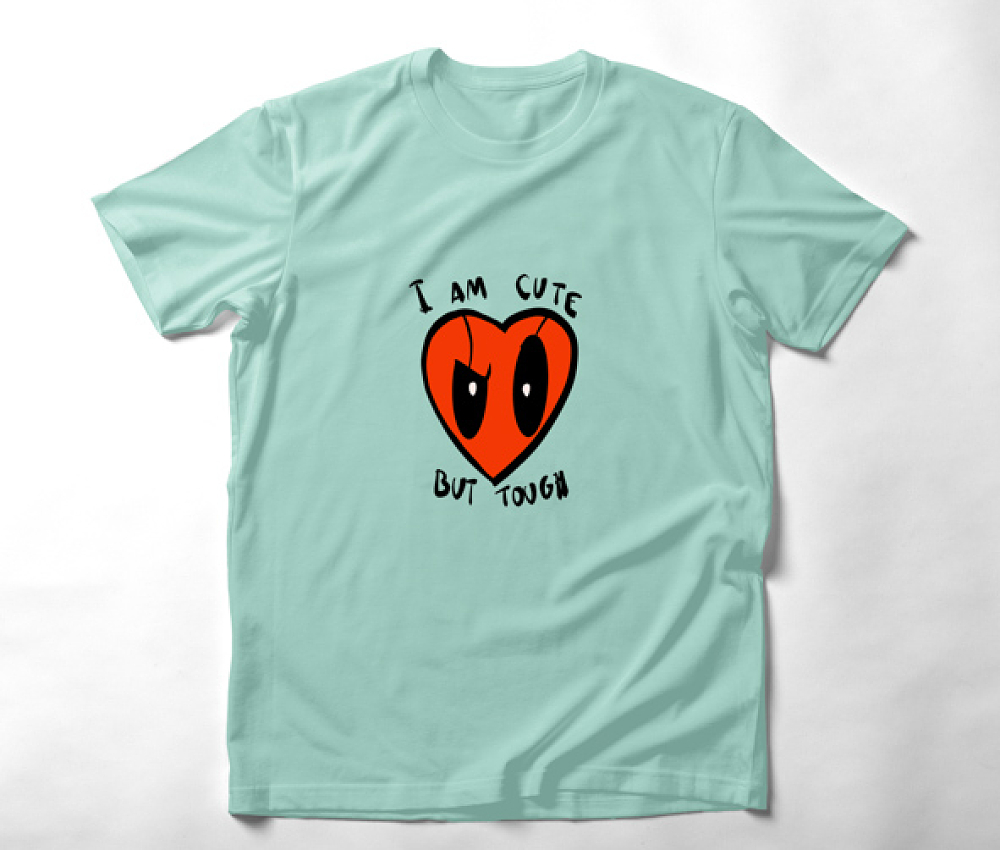 I Am Cute but Tough - Organic Vegan T-Shirt Unisex