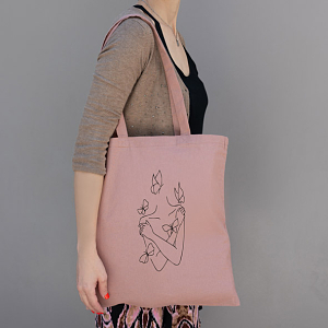 Woman drawing - Πάνινη τσάντα