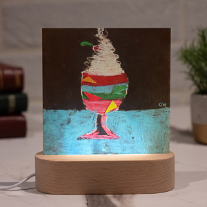 Ice Cream - PlexiFrame με Ξύλινη LED Βάση