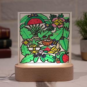 Coconut - PlexiFrame με Ξύλινη LED Βάση