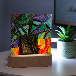 Tree - PlexiFrame με Ξύλινη LED Βάση