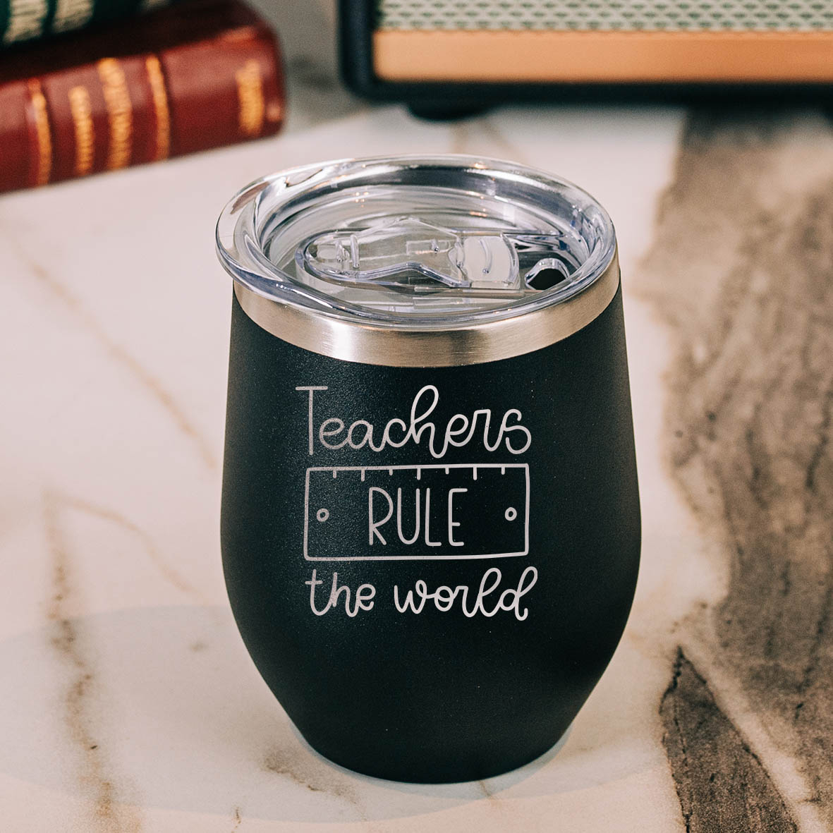 Teachers Rule  - Μαύρη κούπα θερμός 335ml