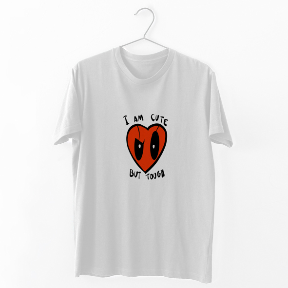 I Am Cute but Tough - Organic Vegan T-Shirt Unisex