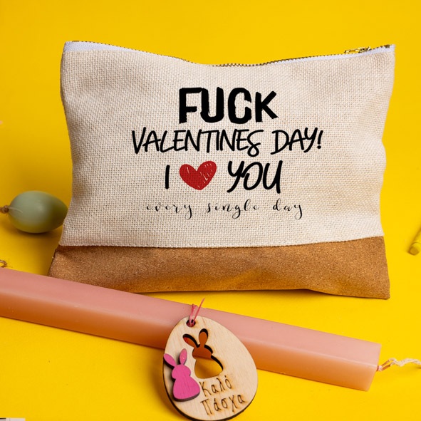 Fuck Valentine's Day - Λαμπάδα Με Τσαντάκι - Νεσεσέρ