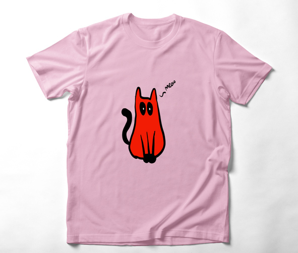 Deadpool Cat - Organic Vegan T-Shirt Unisex