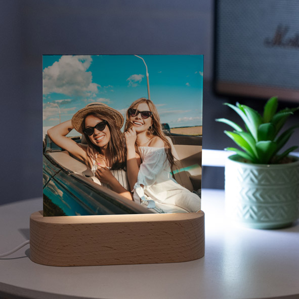 PhotoTheme - PlexiFrame με Ξύλινη LED Βάση