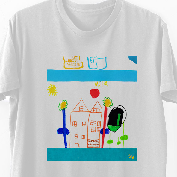 Houses III -  Organic Vegan T-Shirt Unisex