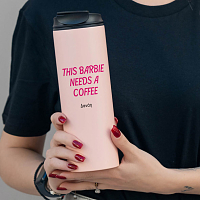 This Barbie needs a coffee -  Sports Gym Θερμός 600 ml