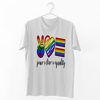 Peace Love Equality -  Organic Vegan T-Shirt Unisex