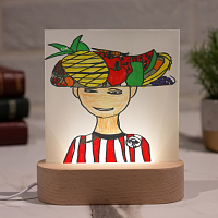 Fruit Hat - PlexiFrame με Ξύλινη LED Βάση