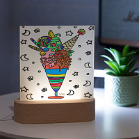 Ice Cream  - PlexiFrame με Ξύλινη LED Βάση