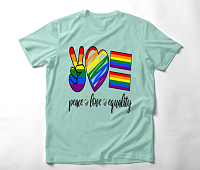 Peace Love Equality -  Organic Vegan T-Shirt Unisex