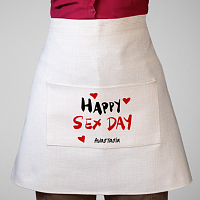 Happy Sex Day - Λινή Ποδιά Μέσης